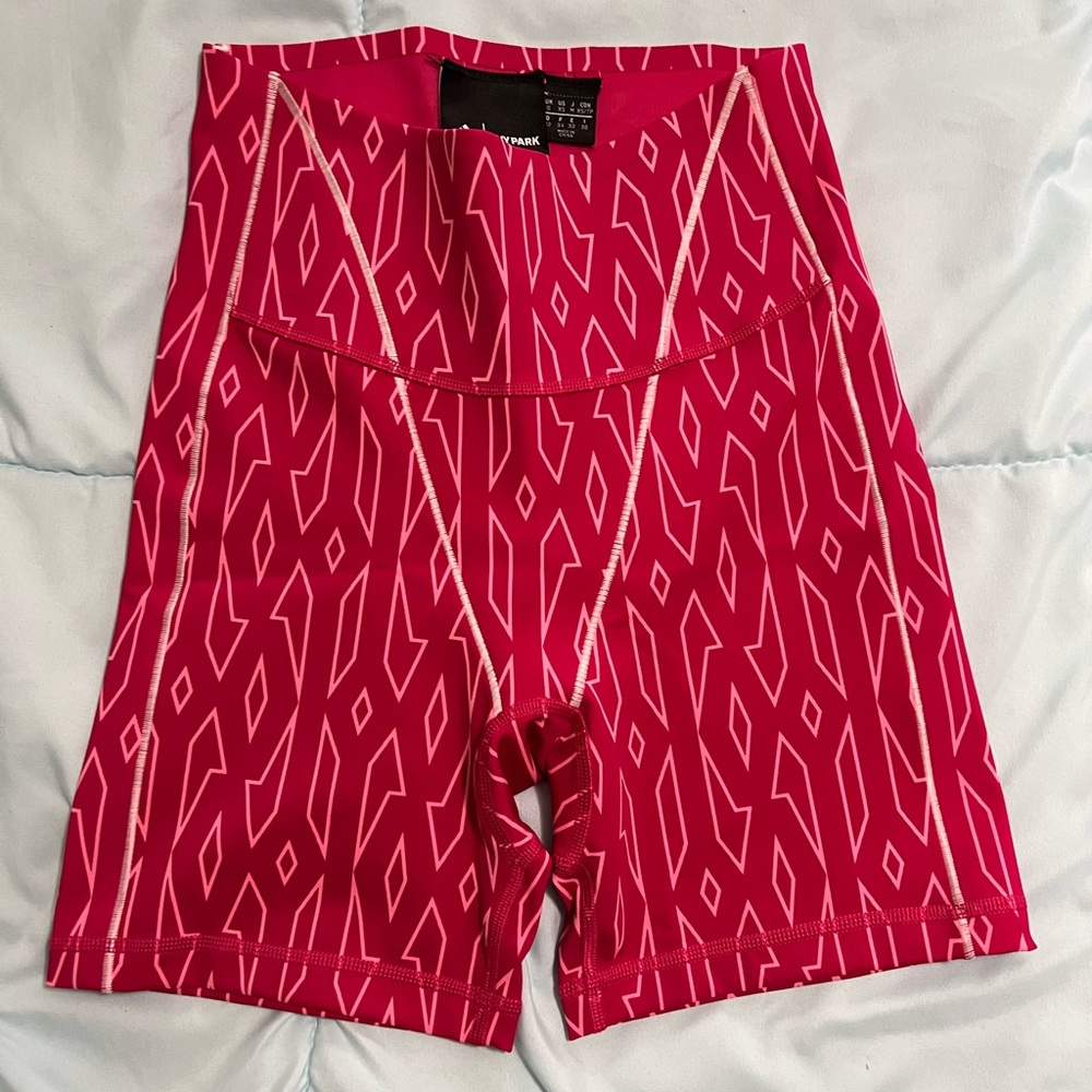 IVY PARK Red Geometric Bike Shorts